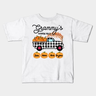 Grammy's Pumpkin Patch Truck Art, Happy Halloween Shirt, Fall Shirt, Grandma Birthday Gift, Personalized Kids T-Shirt